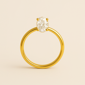 Anel Hailey Dourado com Zircônia